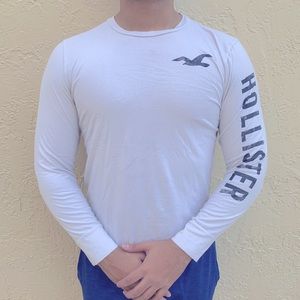 White and blue long sleeve